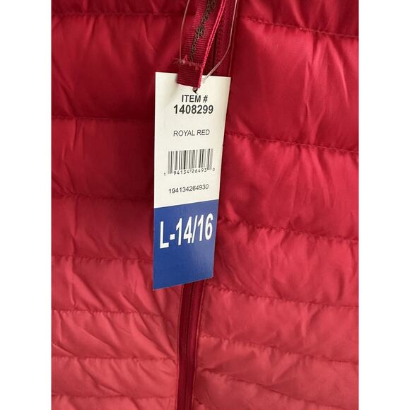 Eddie Bauer Girls Cirruslite Reversible Hooded Jacket Pink Ombre Down Puffer L - Picture 4 of 7